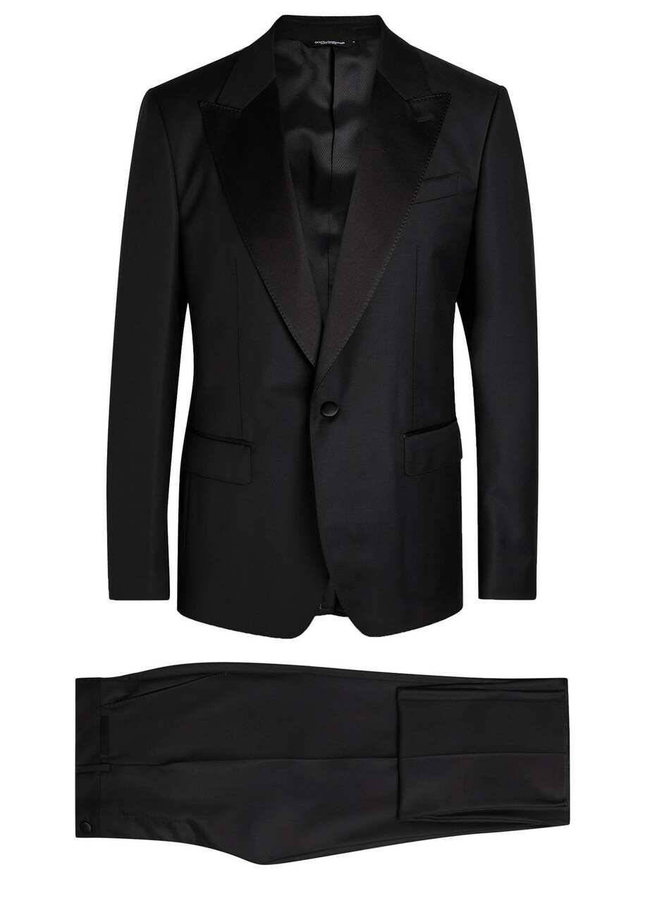 DOLCE & GABBANA wool and silk tuxedo suit Black Dolce & Gabbana
