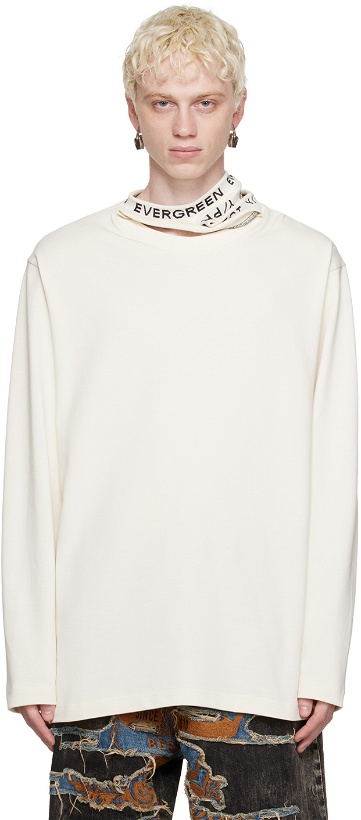 Photo: Y/Project Off-White Triple Collar Long Sleeve T-Shirt