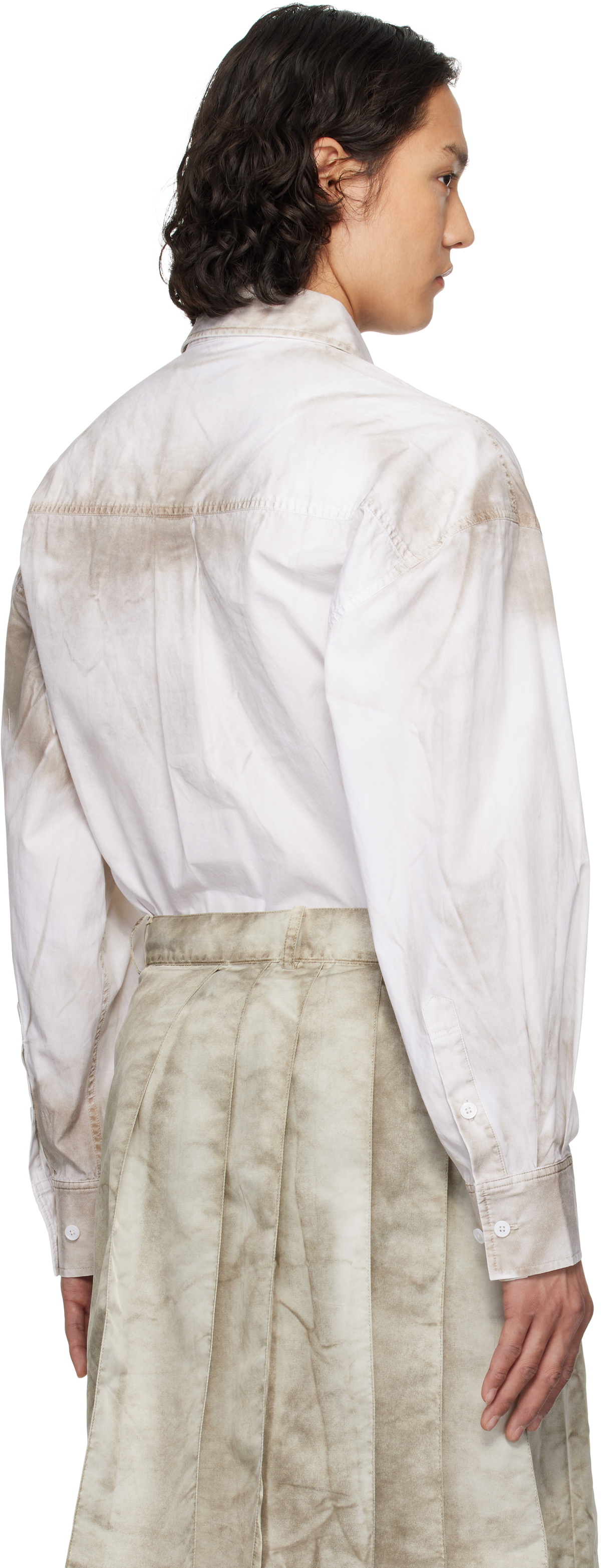 Feng Chen Wang White Sandwashed Shirt