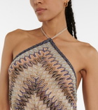 Missoni Mare Zig-zag knit halterneck crop top