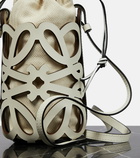 Loewe Anagram canvas and leather shoulder bag