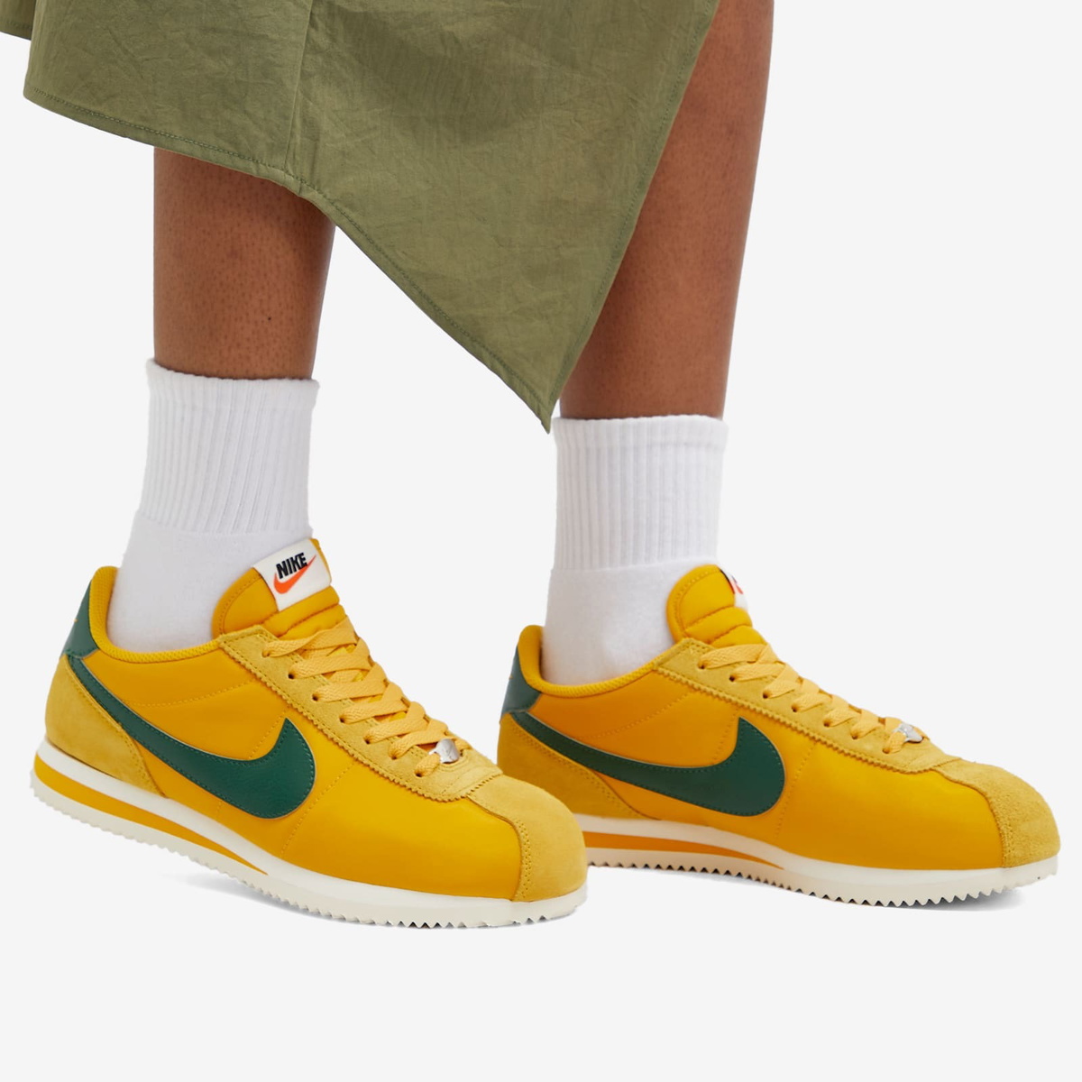 Nike Women's W Cortez TXT in Yellow/Green/Orange Nike