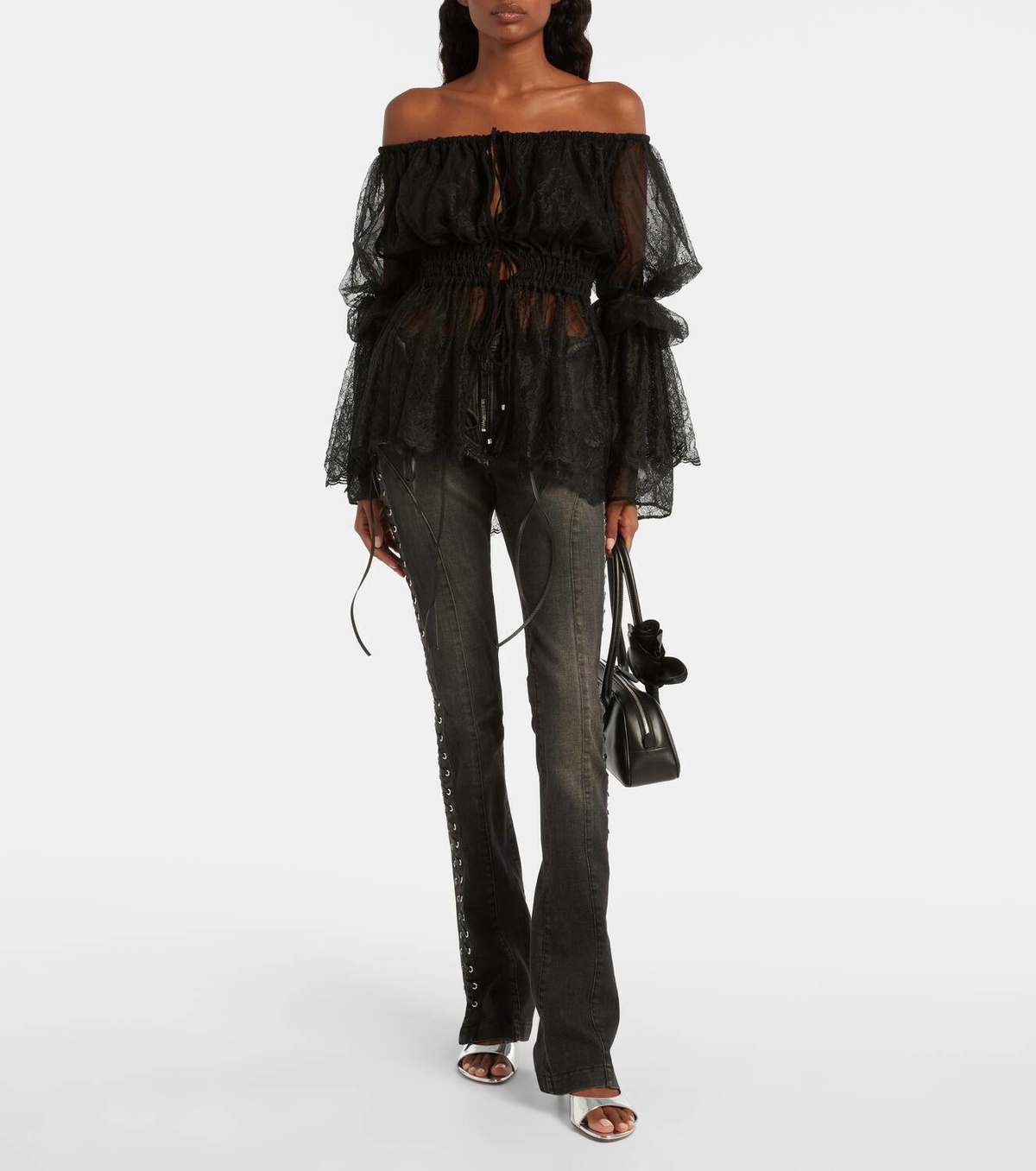 Blumarine Low-rise slim-fit flared jeans