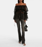 Blumarine Low-rise slim-fit flared jeans