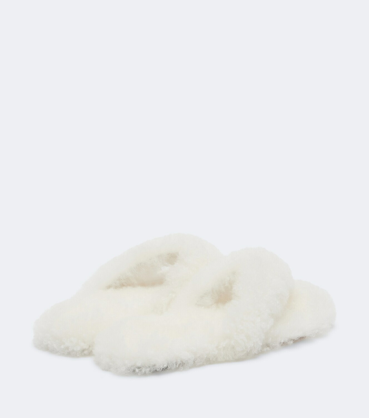 Christen Home shearling thong sandals