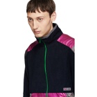 Lanvin Navy and Pink Mix Fabric Jacket