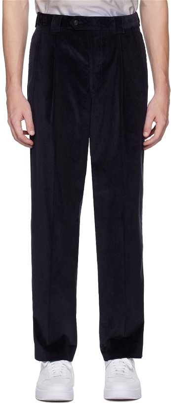 Photo: Paul Smith Navy Pleated Trousers