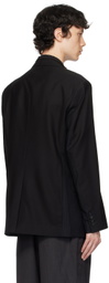 Feng Chen Wang Black Deconstruction Patchwork Blazer