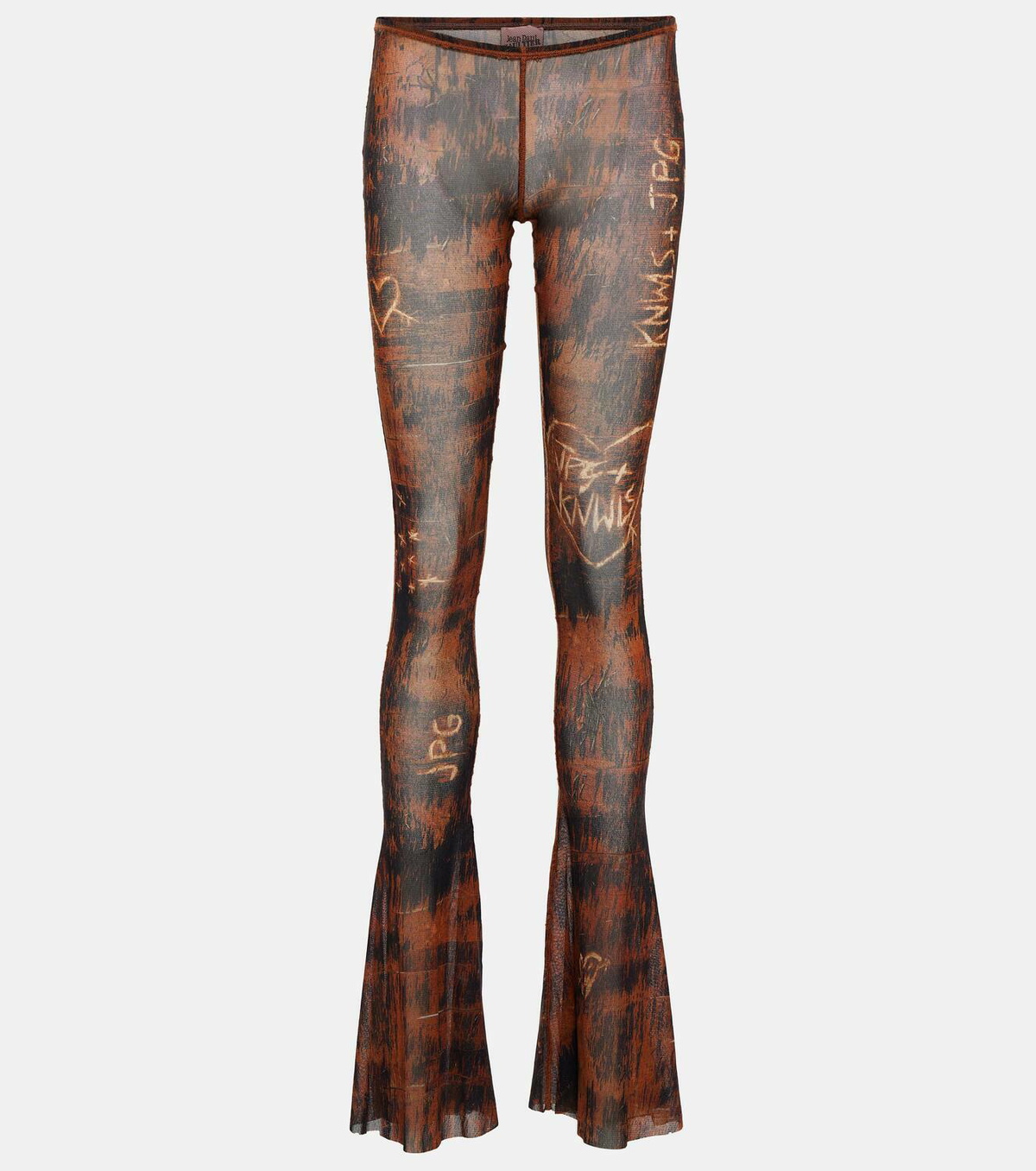 Jean Paul Gaultier x KNWLS printed jersey flared leggings