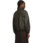 Dunst Brown Stand Collared Leather Jacket