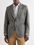 Drake's - Western Games Mélange Virgin Wool-Tweed Blazer - Gray