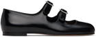 Sandy Liang SSENSE Exclusive Black MJ Double Strap Ballerina Flats