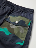 Moncler - Slim-Fit Short-Length Printed Logo-Appliquéd Swim Shorts - Multi