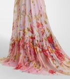 Roberto Cavalli Floral silk gown