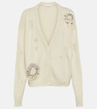 Area Embellished cotton and cashmere cardigan