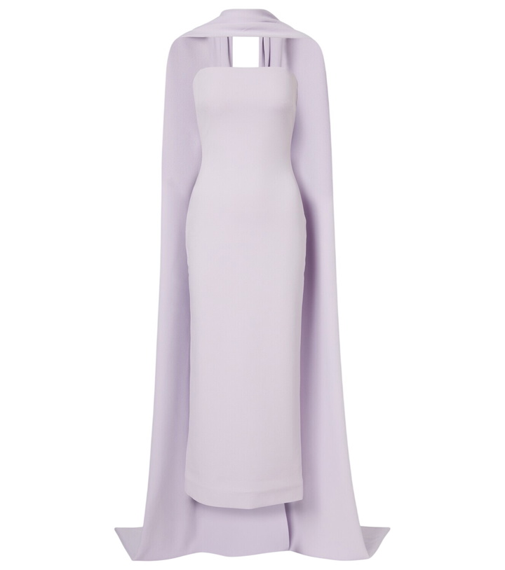 Photo: Solace London Martine scarf-detail cocktail dress