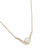 Mizuki 14K Gold Diamond And Pearl Necklace