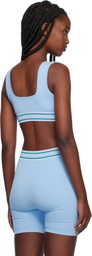 Casablanca Blue Seamless Cropped Tank Top