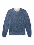 Etro - Paisley-Print Silk and Cashmere-Blend Sweater - Blue