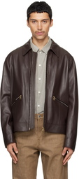 Paul Smith Brown Nappa Leather Jacket