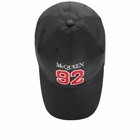 Alexander McQueen Men's 92 Logo Cap in Black/Red