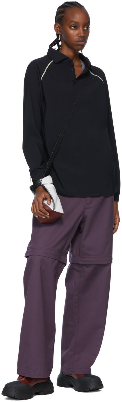 GR10K Grey & Burgundy Pautel Shoulder Bag