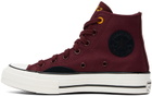 Converse Burgundy & Black Chuck 70 Mixed Materials High Top Sneakers