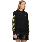 Off-White SSENSE Exclusive Black and Yellow Acrylic Arrows Long Sleeve T-Shirt