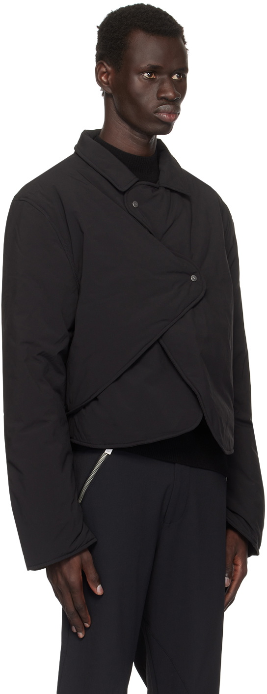 ジャケット・アウター HELIOT EMIL CONCORDANCE PUFFED SHIRT 46 HELIOT EMIL Black Concordance Puffed Shirt Jacket Heliot Emil