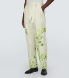 King & Tuckfield Floral belted straight pants