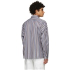 Marni Blue and Brown Striped Shirt
