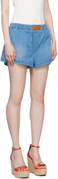 Versace Blue Stonewashed Denim Shorts