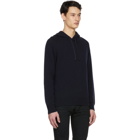 Tom Ford Navy Cashmere Seamless Hoodie