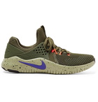 Nike Training - Free TR V8 Rubber-Trimmed Mesh Sneakers - Army green