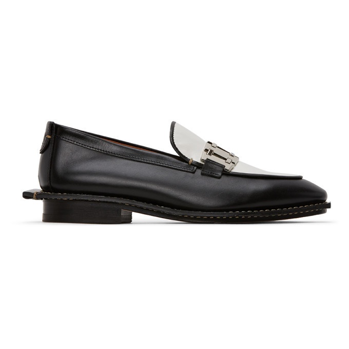 Photo: Lanvin Black and White Gourmette Loafers