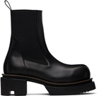 Rick Owens Black Temple Beatle Bogun Chelsea Boots