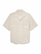 Onia - Vacation Camp-Collar Silk-Crepe Shirt - Gray