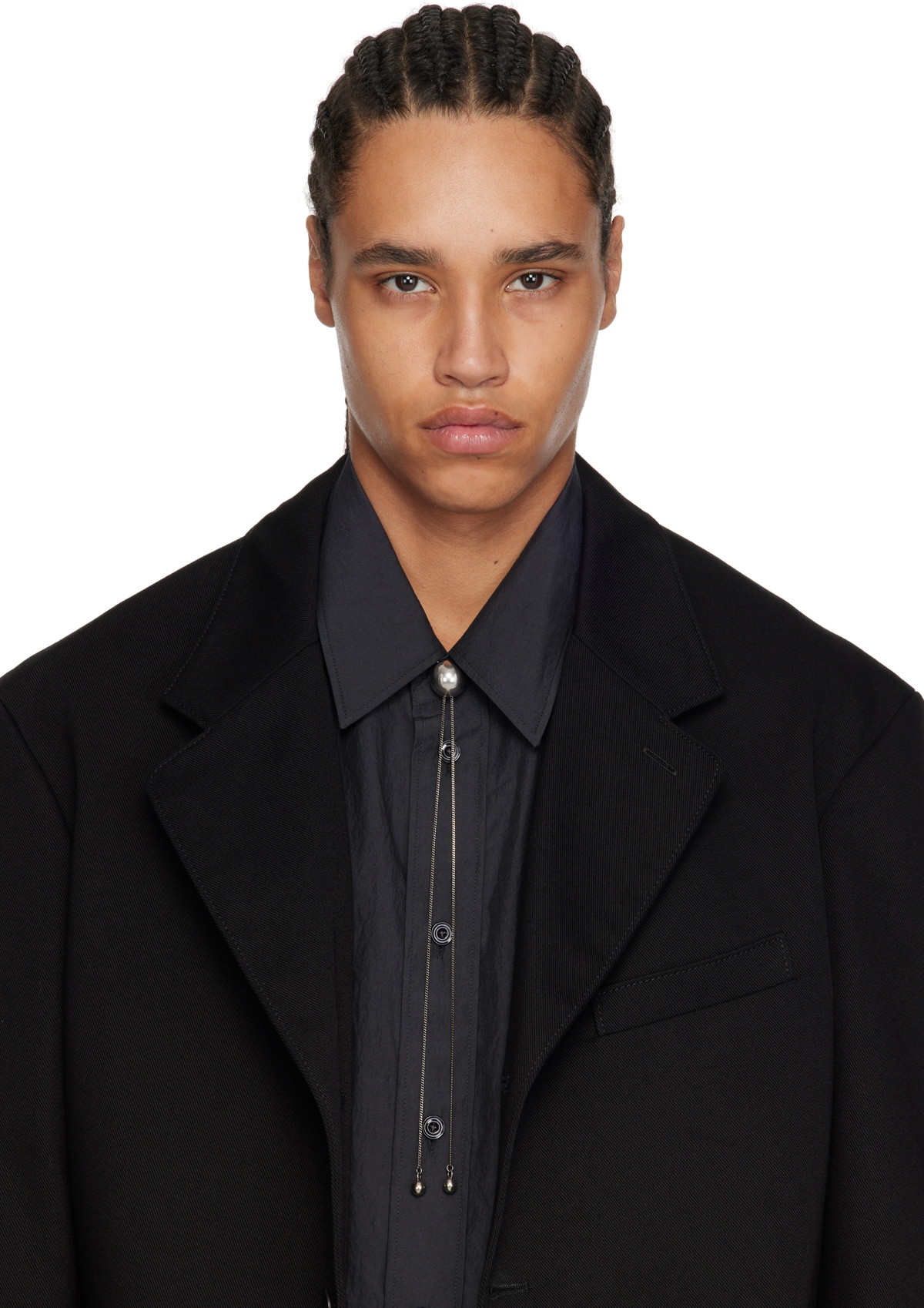 LEMAIRE Silver Rattle Bolo Tie Necklace