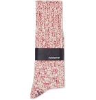 nonnative - Dweller Ribbed Cotton-Blend Socks - Men - Red