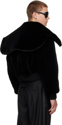 Jean Paul Gaultier Black 'The Fur' Bomber Jacket