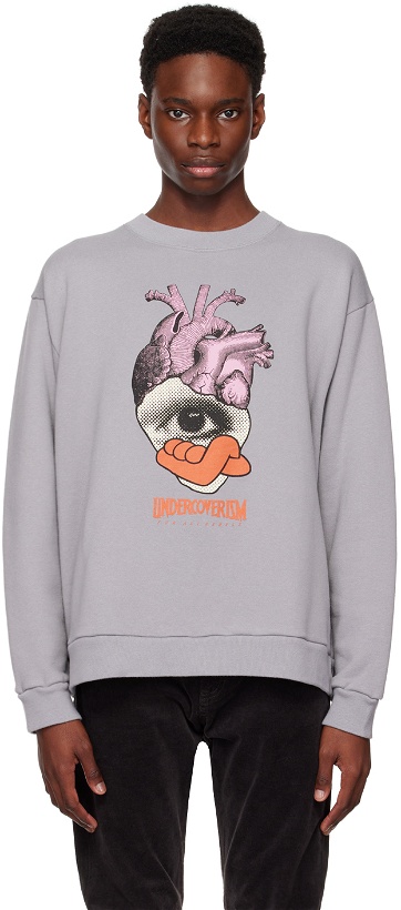 Photo: Undercoverism Gray Heart Sweatshirt