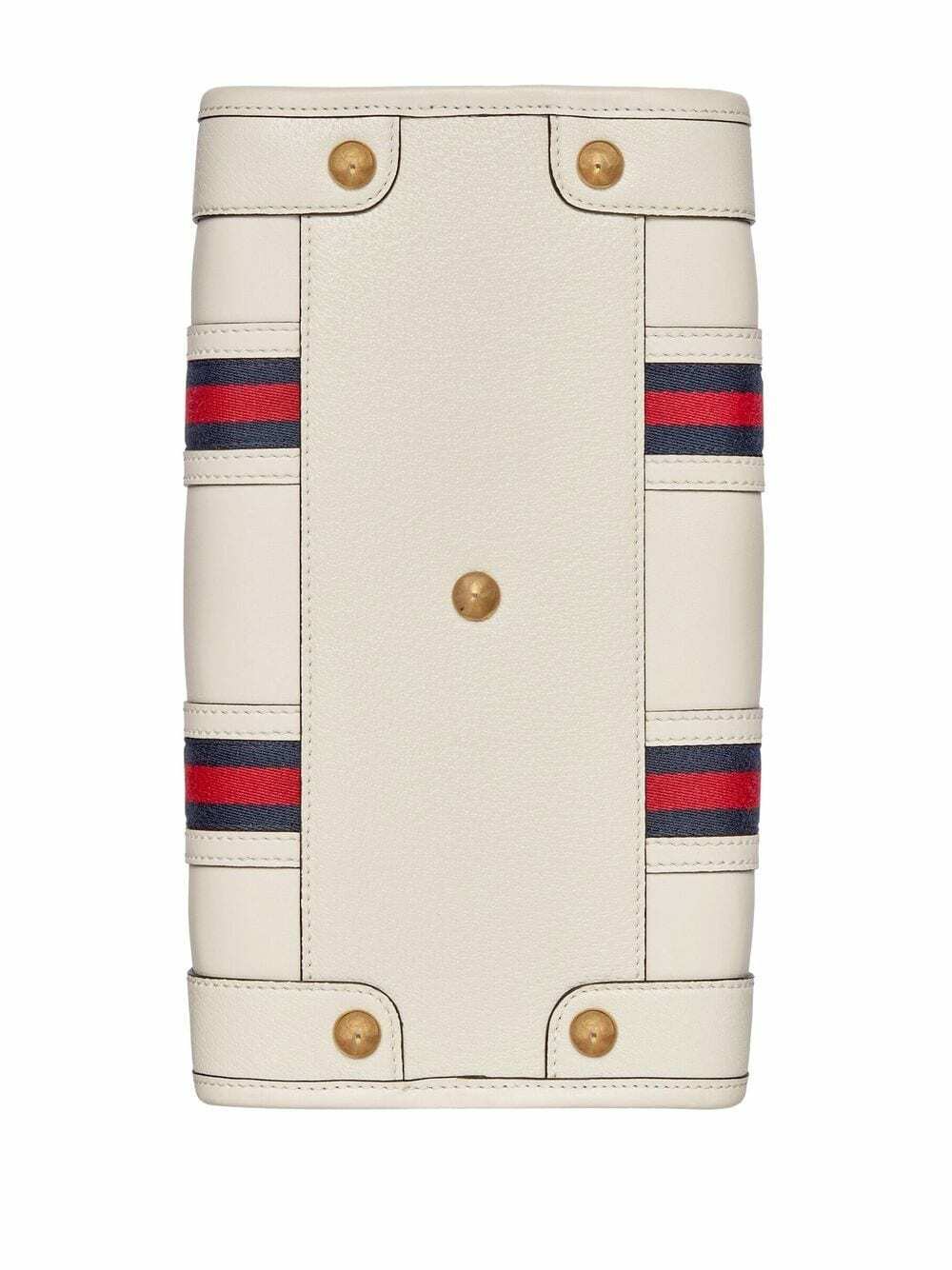 GUCCI - Web Motif Leather Top Handle Bag
