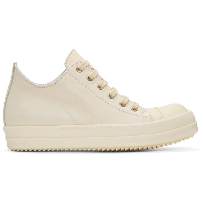 Photo: Rick Owens Off-White Leather Low Sneakers