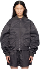 Birrot Gray Love Bomber Jacket