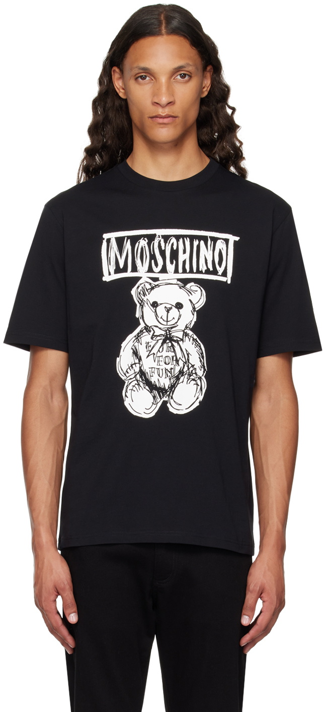 【関税込み】Moschino ブラック Teddy Mesh Tシャツ T-shirt Moschino Teddy Bear | Moschino