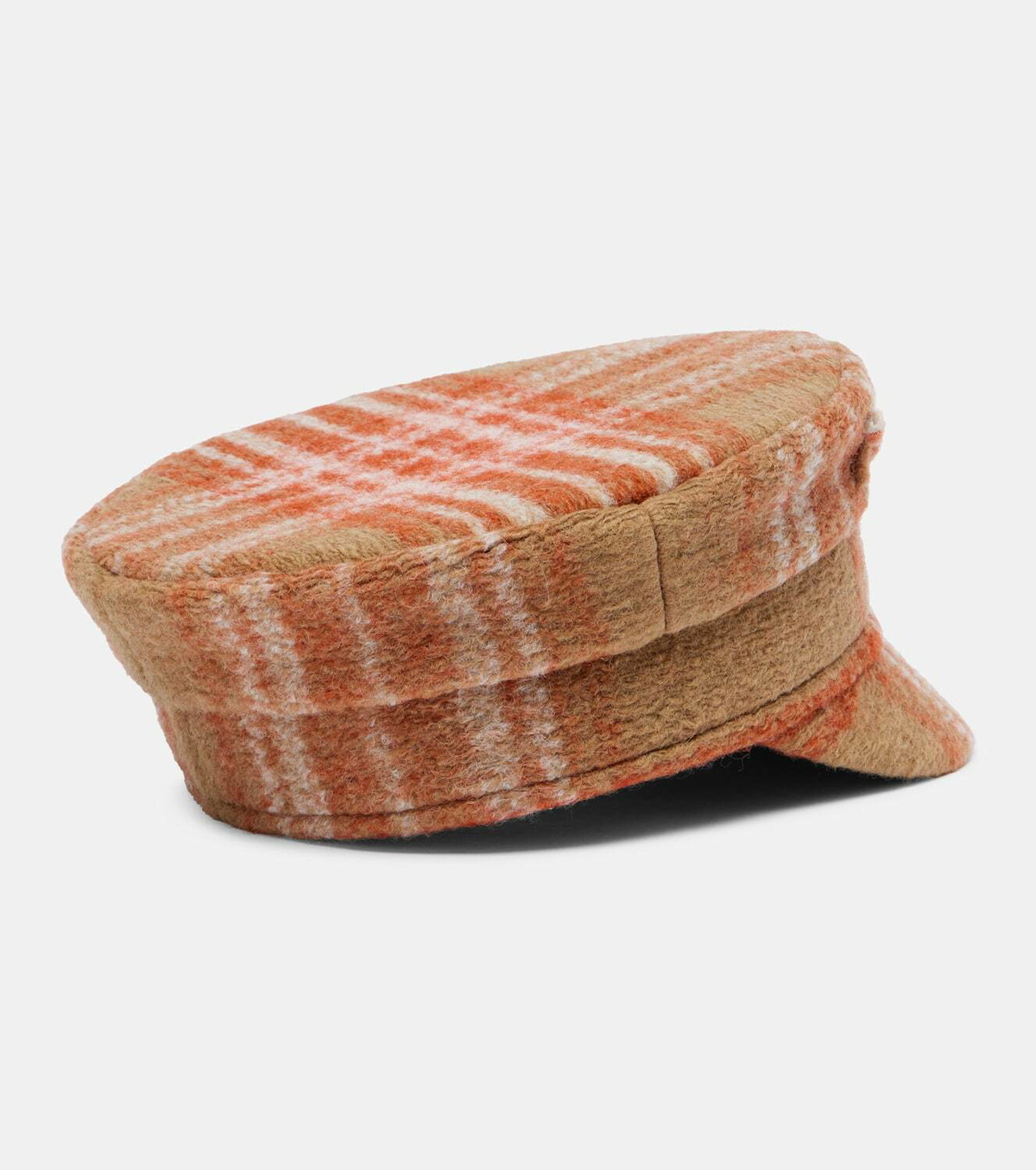 Ruslan Baginskiy Checked wool-blend newsboy cap