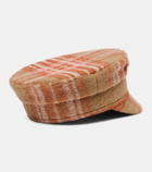 Ruslan Baginskiy Checked wool-blend newsboy cap