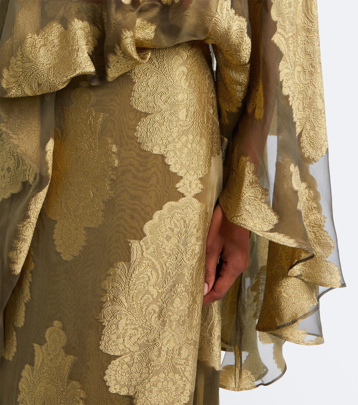 Taller Marmo Chimera jacquard silk chiffon gown