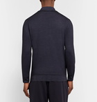 Berluti - Wool Polo Shirt - Men - Midnight blue