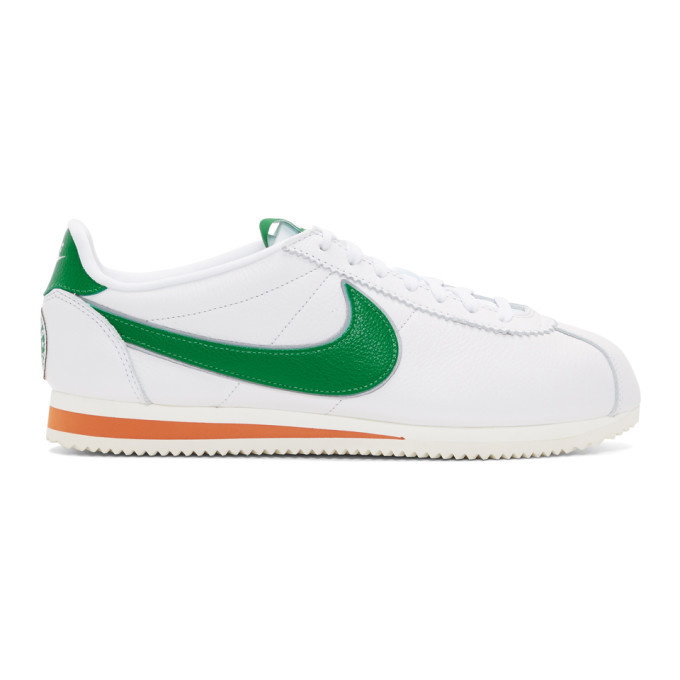 Photo: Nike White and Green Stranger Things Edition Classic Cortez QS HH Sneakers